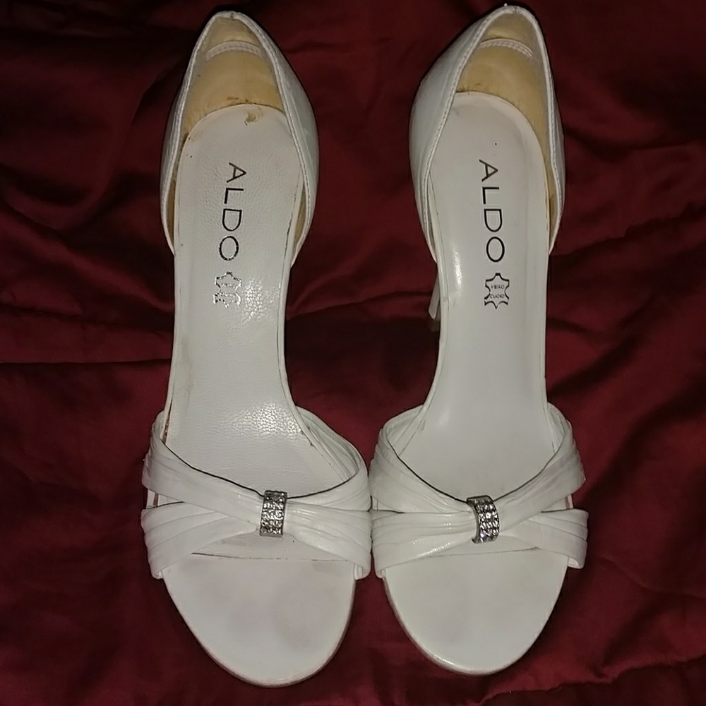 Aldo white high heels